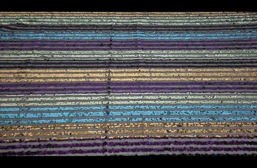 Sequin with lines Polyester Multi-Colored - 140cm